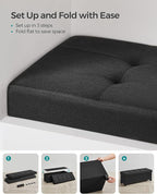 SONGMICS Storage Ottoman Bench, Foldable Foot Rest - Image 7