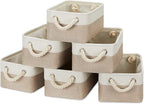 Temary Small Fabric Storage Baskets 6 Pcs Decorative Baskets Bins - Image 8