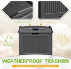 YESHOMY 33 Gallon Resin Outdoor Trash Can - Image 4
