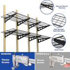 WORKPRO 2-Pack 2x6FT Garage Wall Shelving, 72” x 24” Heavy Duty Wall Mounted - Image 3