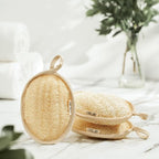 Chill Ah Green Glow All Natural Exfoliator Dual Sided Loofah Bath Sponge Set – - Image 2
