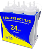 New Star Foodservice 26238 Squeeze Bottles, Wide Mouth, 24 oz - Image 2