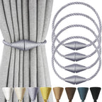 4 Pack Magnetic Curtain Tiebacks Rope Modern Handmade Curtain Tie Backs by CurtianTiebacks
