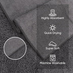 HOMEXCEL Microfiber Washcloths 24 Pack, Highly Absorbent and Soft Face Towel - Image 2