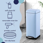 happimess HPM1007I Betty Retro 8-Gallon Step-Open Trash Can, Fingerprint - Image 3