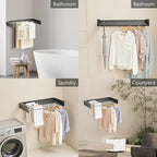 JOOM Laundry Drying Rack Collapsible, Wall Mounted Clothes Drying Rack - Image 5