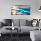 GUGIKA Ocean Wall Art for Living Room, Size 40x20 Inches - Image 2