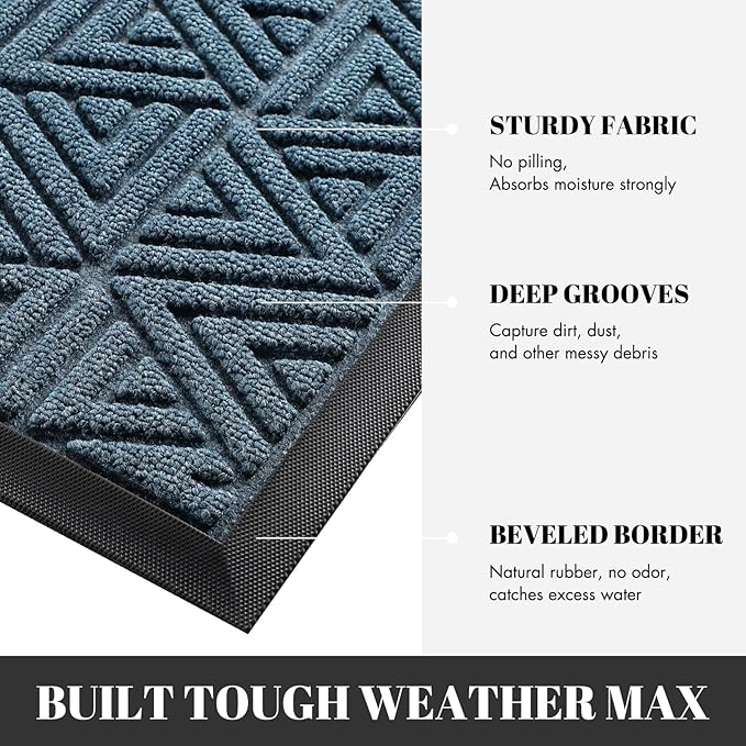 Yimobra Extra Large Door Mat 60x32, All-Weather Waterproof Non-Slip Welcome - Image 4
