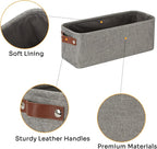 DULLEMELO Soft Cotton Fabric Bathroom Storage Baskets 2 Pack Fabric Shelf - Image 4
