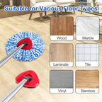 Spin Mop Handle Mop Heads and Base Replacement Sets Compatible - Image 8