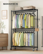 SONGMICS Heavy-Duty Rolling Clothes Rack, Garment Rack, Portable Closet - Image 2