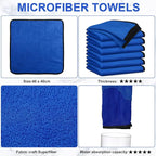 Tallew 50 Pcs Microfiber Towels 16 Inch x 16 Inch Microfiber Cloth Car Drying - Image 4