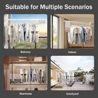 Wall Mounted Clothes Drying Rack, Retractable Laundry Rack - Image 5