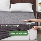 Waterproof Mattress Protector, California King Size Mattress Pad Fitted 6"-18" - Image 5