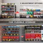 65" W Garage Shelving Heavy Duty, 6 Tier Garage Shelves, Adjustable Storage - Image 5