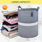 COMSE Extra Large Blanket Basket, Tall Woven Storage Basket, Nursery Hamper - Image 3