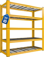 REIBII 72''H Garage Shelving 3010 LBS Storage Shelves Adjustable Metal Shelving by REIBII