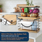 Extra Large Trash Bag Holder Stackable Kitchen Storage, 2 Pack Wall Mounted - Image 4
