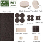 Fursafe&Q Felt Furniture Pads, Furniture Felt Pads - Image 3