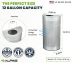 Alpine Half Round Trash Can Open Top - Image 2