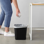Amazon Basics Small Trash Can, Rectangular Commercial Office Wastebasket - Image 6