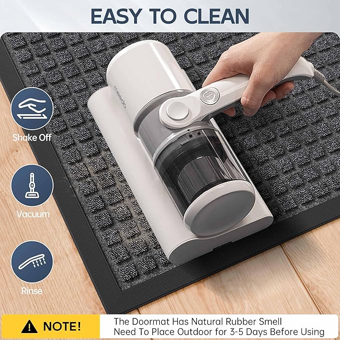 Amyracel Front Door Mat Outdoor Indoor Entrance, Heavy Duty Rubber Backing - Image 4