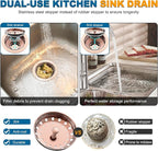 BOTEMY Stainless Steel Copper Sink Drain Strainer Kit 3-1/2 inch Kitchen Drain - Image 4