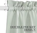 NICETOWN Sage Green Curtains Door Curtains - Image 2