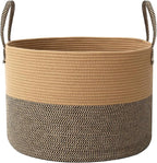 Woven Blanket Basket, 115L Large Rope Storage Bin by JMvicyroam