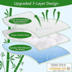 GOONIK 2 Pack Waterproof Crib Mattress Protector, Bamboo Viscose Breathable - Image 2