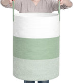 CLHMILY&Z 100L Laundry Basket Round Storage Rope Basket by ClhmilyZ