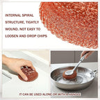 5 Pcs Copper Coated Scourers Copper Scrubbing Pads Scouring Pads 1 PC Steel - Image 4