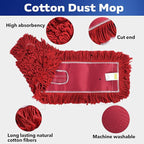 Matthew Cleaning 24'' Industrial Strength Cotton Dust Mop Refill Washable - Image 4