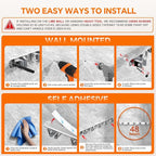 5 Grippers Broom Holder Wall Mount - Image 7