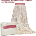 Matthew Cleaning 20oz 6Pack Cotton Floor Mop, Cotton Looped-Open String Heavy - Image 6