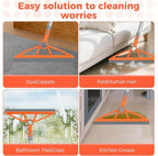 2-in-1 Air Broom, 180° Rotating 54 Inch Adjustable Silicone Rubber Broom - Image 5