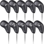 CRAFTSMAN GOLF 12pcs or 1pc Thick Synthetic Leather Golf Iron Head Covers Set by CRAFTSMANGOLF