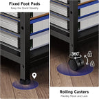 Printer Stand, Heavy Duty Sturdy 3-Tier Rolling Cart - Image 7