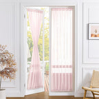 Tollpiz Sheer Door Curtain Closet Linen Textured Curtains Sheer Doorway Light by Tollpiz