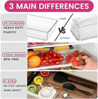 Criusia 26 Pack Large Clear Plastic Drawer Organizer Bins -5 Size Heavy Duty - Image 4