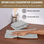 Native Fab 4 Pack Gingham Plaid Kitchen Towels 16"x26" - Image 4