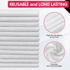 FIXSMITH White Microfiber Cleaning Cloth, Reusable Shop Towels, Microfiber - Image 3