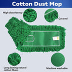 Matthew Cleaning 24'' Industrial Strength Cotton Dust Mop Refill Washable - Image 4