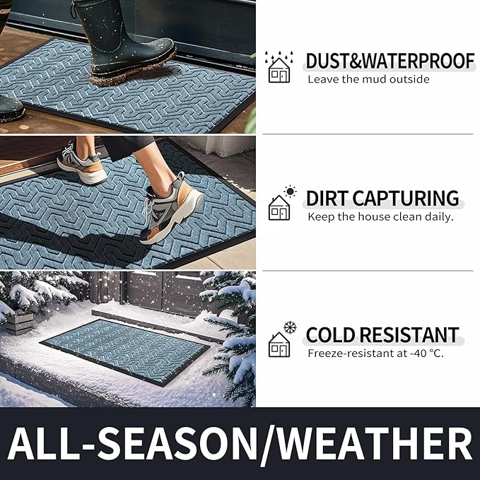 Yimobra Front Door Mat Outside Entrance 29.5x17, Waterproof Heavy Duty Outdoor - Image 5