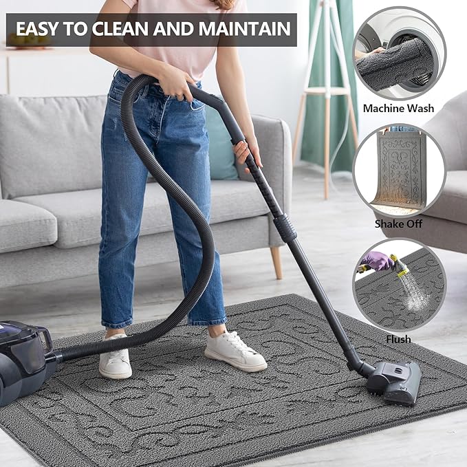 FONEYI Indoor Door Mat 32" x 40", Dirt Trapper Door Mats Non-Slip Entryway Rugs - Image 5