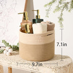 Small Basket for Organizing | Cube Shelf Closet Storage Baskets | 9.7×9.7×7.1” - Image 3