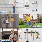 ZONGOOL Mop and Broom Holder Wall Mount, Broom Organizer Mop and Broom Storage - Image 7