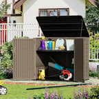 ZZM Large Outdoor Storage Shed, 48 Cu Ft Resin Versatile Storage Cabinet - Image 2