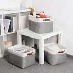 DULLEMELO Storage Baskets for Organizing, Rectangular Fabric Storage Bins - Image 6