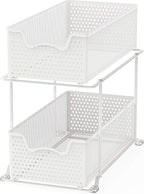 SIMPLE HOUSEWARE 2 Tier Sliding Cabinet Basket Organizer Drawer - Image 4